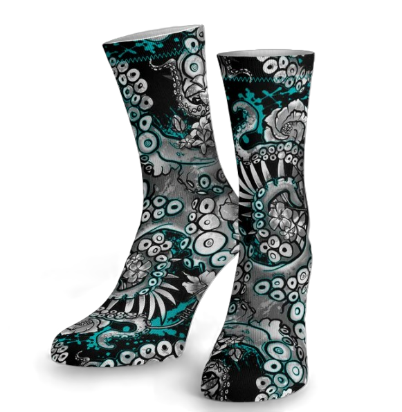 Spacefish Army Electric Blue Octofloral Eco Dive Socks