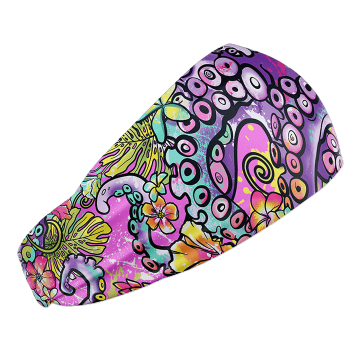 Spacefish Army Octofloral Splatterparty Eco Scuba Headband – Stretch Fit, One Size