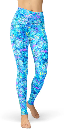 Spacefish Army Turtle Tie Dye Eco Pocket Leggings – Women’s Recycled Contour Activewear