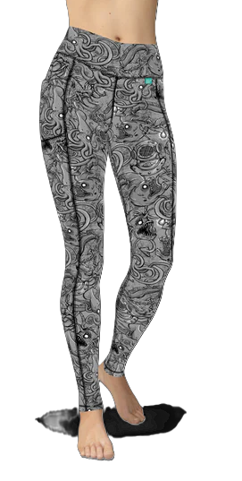 Spacefish Army Deep Sea Eco Pocket Leggings – Women’s Recycled Contour Activewear