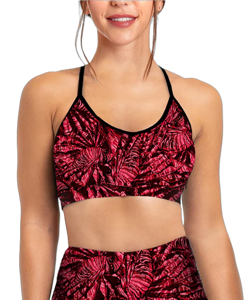 Spacefish Army Lionfish Invasion Eco Convertible Bikini Sports Bra – Women’s Recycled Swim Top