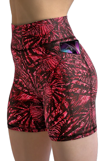 Spacefish Army Lionfish Invasion Eco Pocket Shorts – Women’s Recycled Activewear