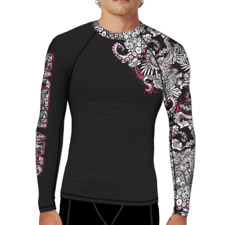 Spacefish Army Octopower Eco Full Zip Rash Guard – Men’s Recycled Sun Protection Swimwear