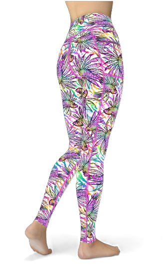 Spacefish Army White Lionfish Roars Pocket Leggings – Women’s Recycled Contour Activewear