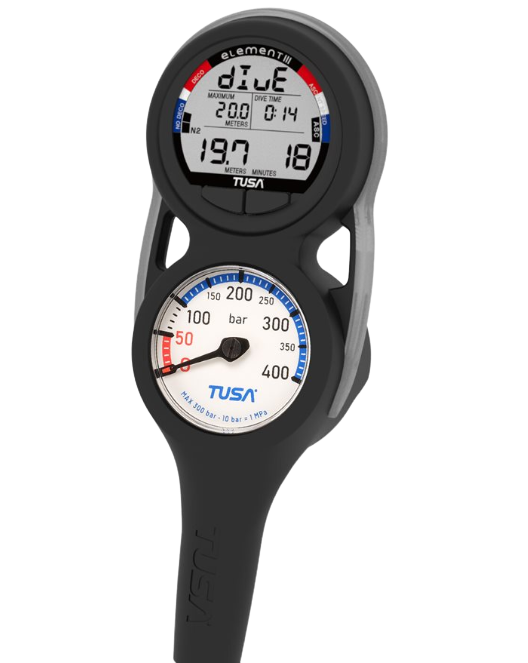 TUSA Element III 3-Gauge Console – Computer, Pressure Gauge & Compass
