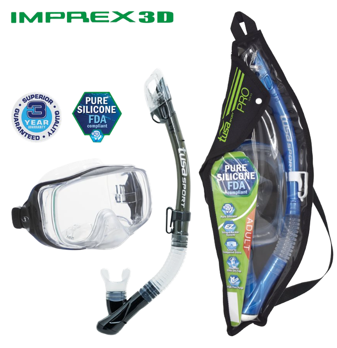 TUSA Imprex 3D Mask & Dry Snorkel Set – UM-33 / USP-250