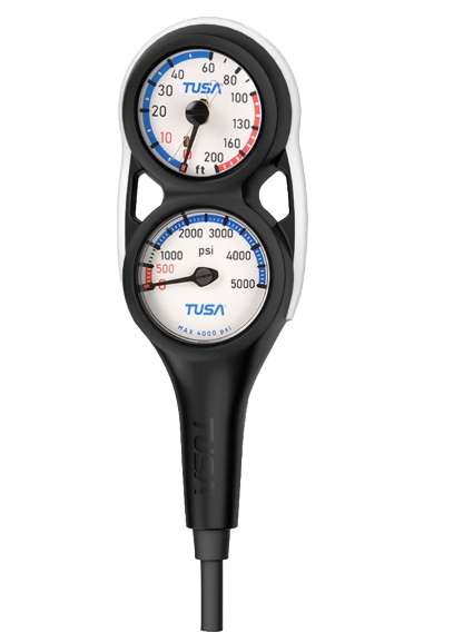 TUSA SC-0202U-BK Pressure and Depth Gauge Console 5000 PSI Feet