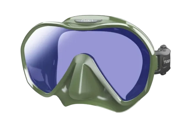 TUSA Zensee Pro Mask – Premium Frameless Dive Mask with UV420 & CrystalView Optical Glass Khaki