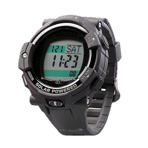 TUSA DC Solar Link Dive Computer – Solar Powered Bluetooth Multi-Gas Wrist Computer - Gunmetal