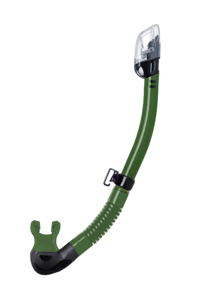 TUSA Hyperdry Elite II Dry Snorkel – Premium Dry Top Snorkel with Hyperdry Technology Khaki