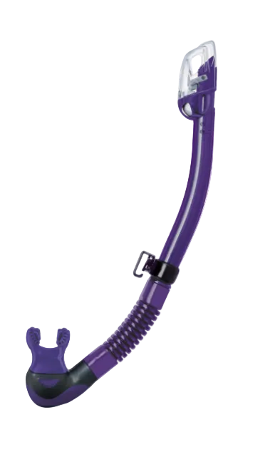 TUSA Hyperdry Elite II Dry Snorkel – Premium Dry Top Snorkel with Hyperdry Technology Black Vivid Purple