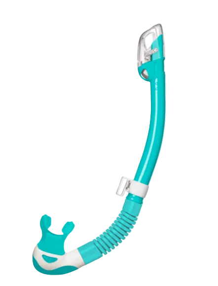 TUSA Hyperdry Elite II Dry Snorkel – Premium Dry Top Snorkel with Hyperdry Technology White Silicone Mint
