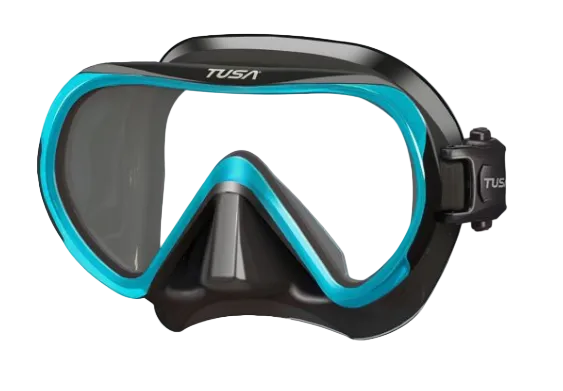 TUSA Ino Mask – Premium Single Lens Scuba Diving Mask with 3D SYNQ Technology Black Silicone Ocean Green