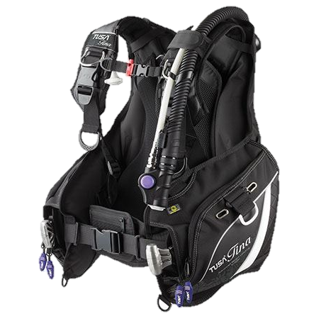 TUSA Tina Women's DC Solar Premium Dive Package – RS-1001 Regulator, Solar Computer & Complete Scuba System