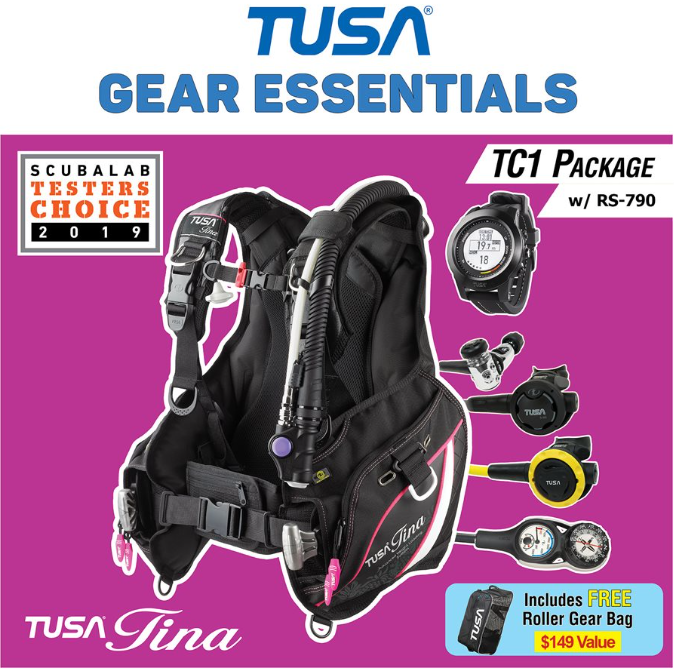 TUSA Tina Women's Premium Dive Package – TC1 Computer RS-790 Regulator Gear Set