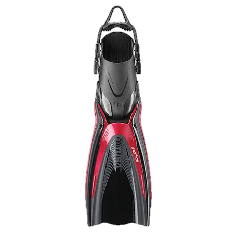 TUSA HyFlex Switch Fin – Modular High-Performance Open Heel Scuba Diving Fin - Metallic Dark Red