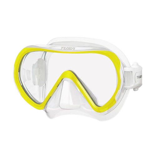 TUSA Ino Mask – Premium Single Lens Scuba Diving Mask with 3D SYNQ Technology Flash Yellow