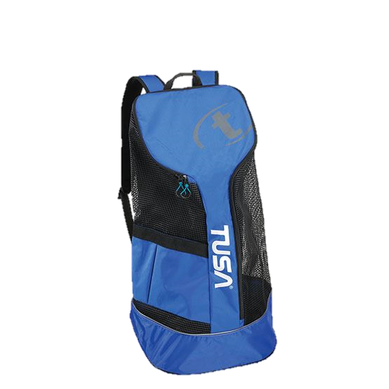 TUSA Mesh Backpack – Lightweight Mesh Dive Gear Bag for Scuba & Snorkeling - Blue