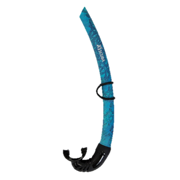 XS Scuba Ambush Snorkel – Low Profile Open Top Camouflage Snorkel - Blue Camo