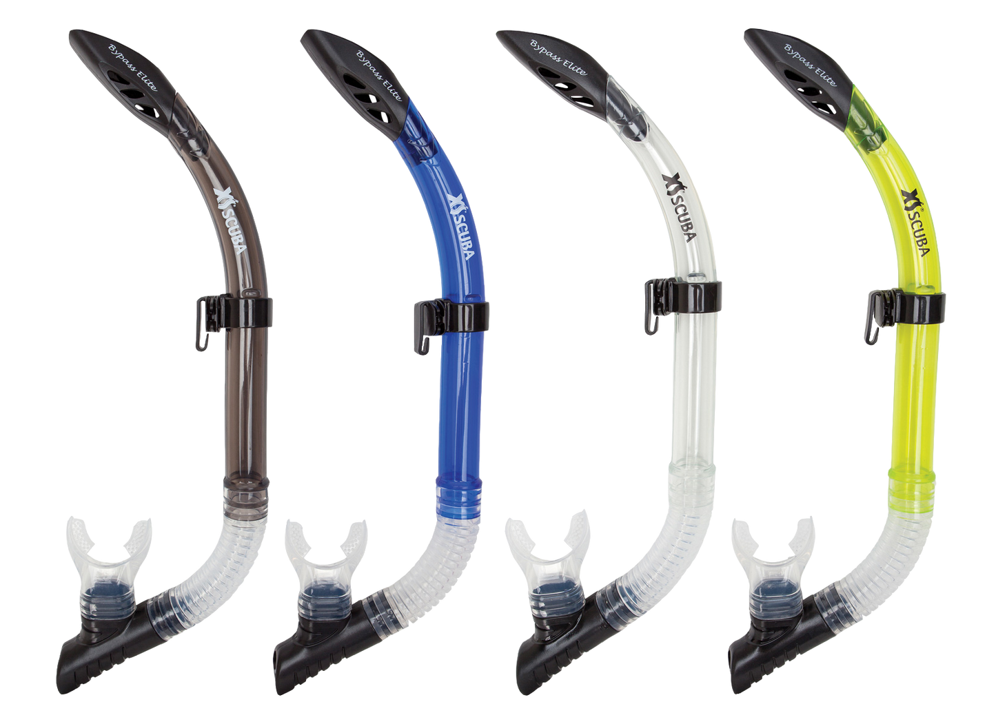 XS Scuba ByPass Elite Snorkel – Streamlined Semi-Dry Snorkel with Purge Valve