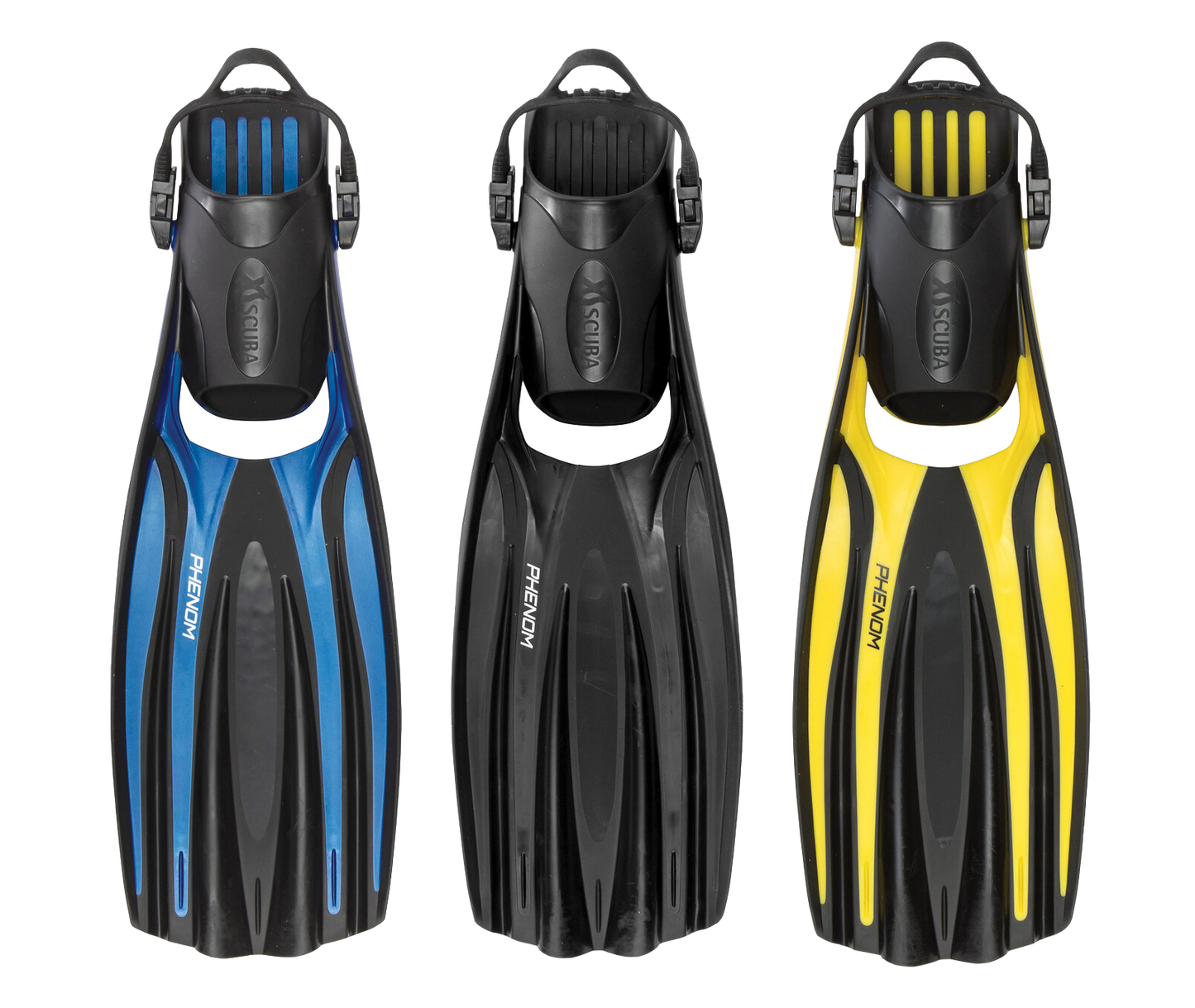 XS Scuba Phenom Fins – High Performance Scuba Diving Fins with Stretch Straps