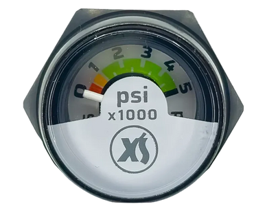 XS Scuba Pony Bottle Gauge Black – Compact Backup Air Pressure Gauge