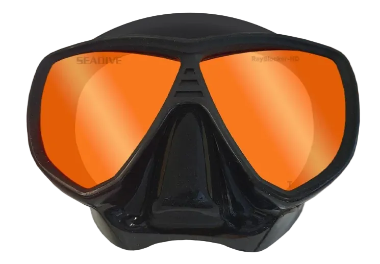 XS Scuba SeaScape RayBlocker-HD Mask – Frameless 2-Window Dive Mask with High Definition Lenses