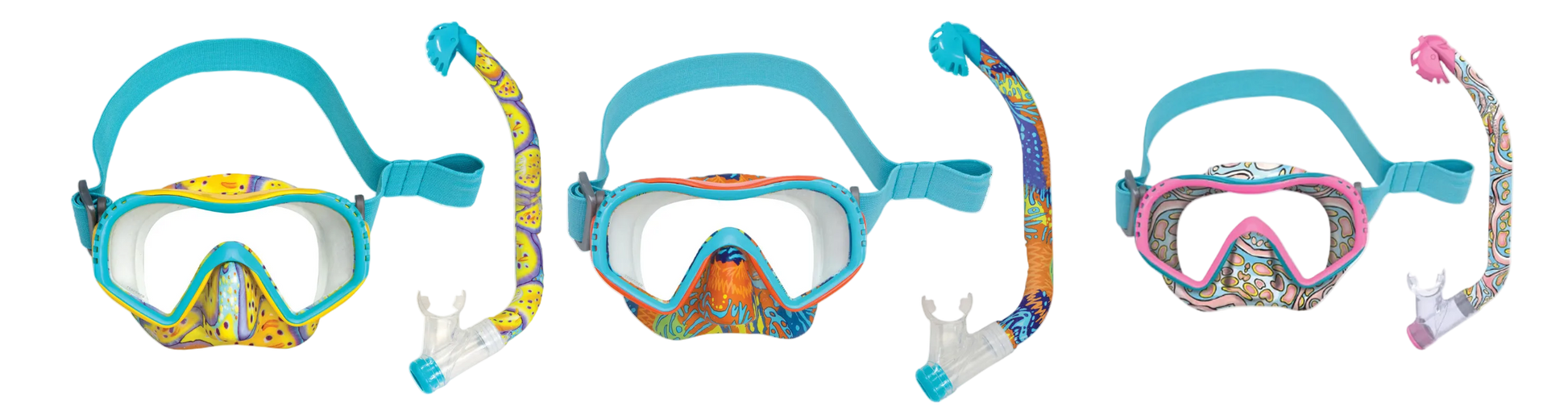 XS Scuba Youth Marine Life Mask & Dry Snorkel Combo – Kids Snorkeling Set