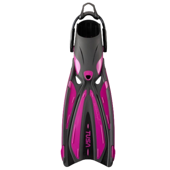 TUSA Solla Fin with Bungee Strap – High-Performance Open Heel Scuba Diving Fin Rose Pink